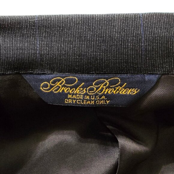 Brooks Brothers Gray Windowpane Single Breasted Wool Blazer Sz 45R - Picture 12 of 13
